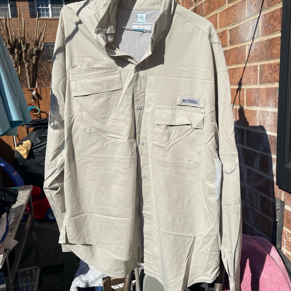 Columbia PFG Men's Medium Long Sleeve Shirt Omni Freeze Zero